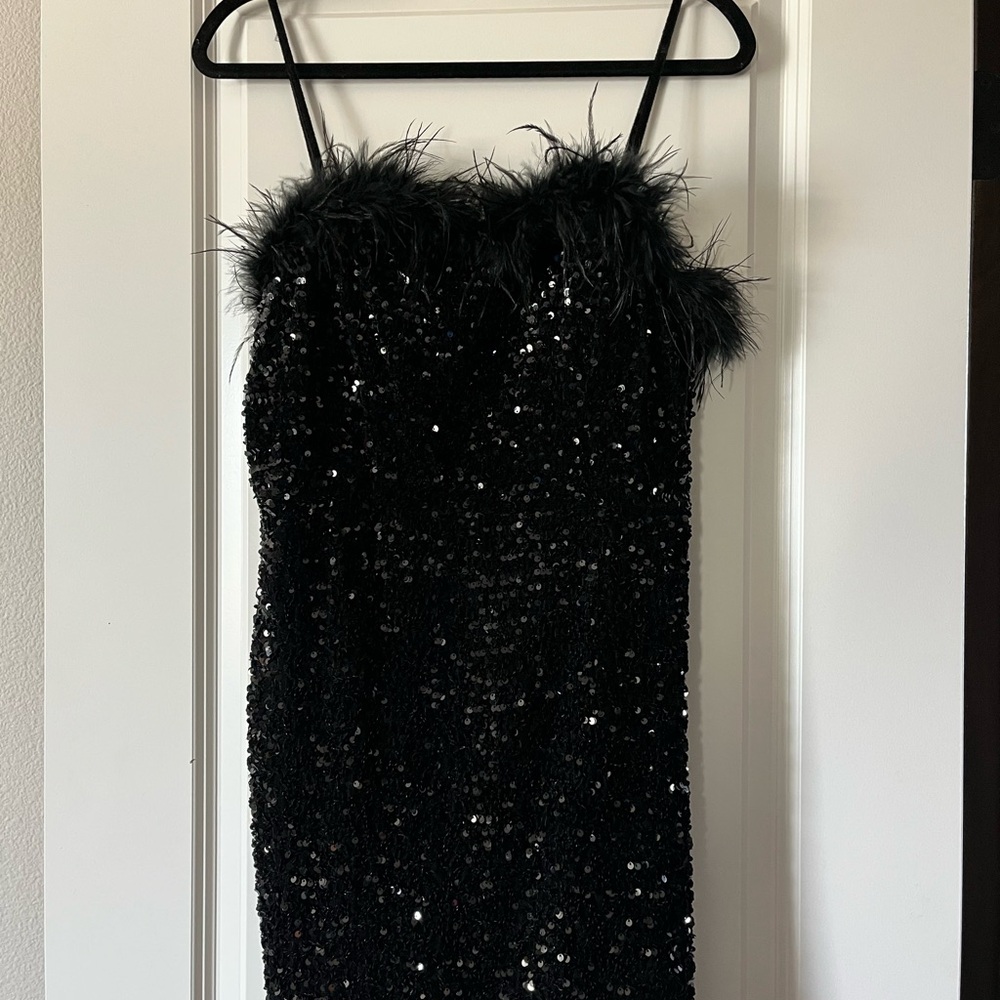 Crystal Doll Black Sequin Dress